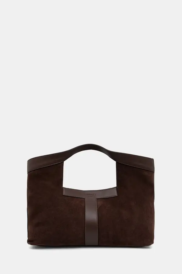 Twinset Twinset shopper torba za žene od brušene kože