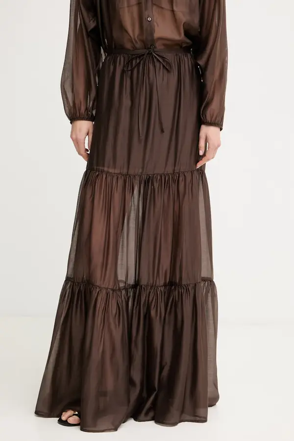 Twinset Twinset suknja s lyocellom