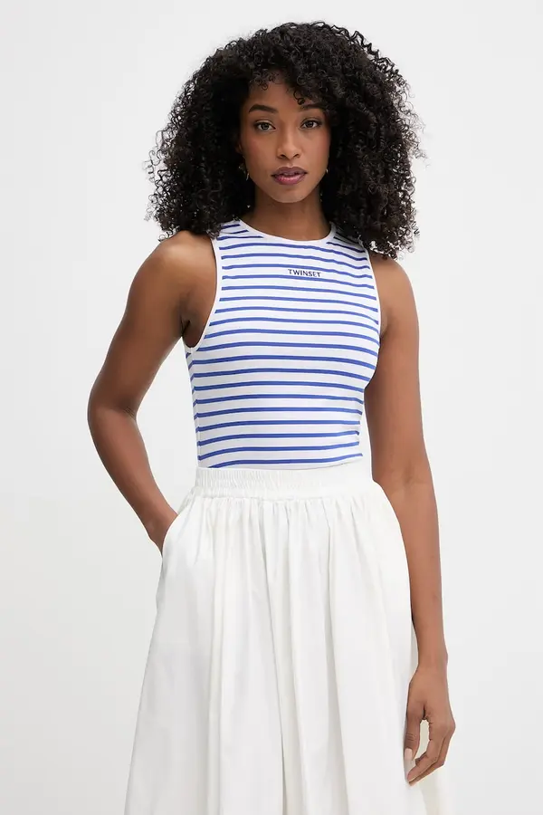 Twinset Twinset top za žene od pamuka s elastanom