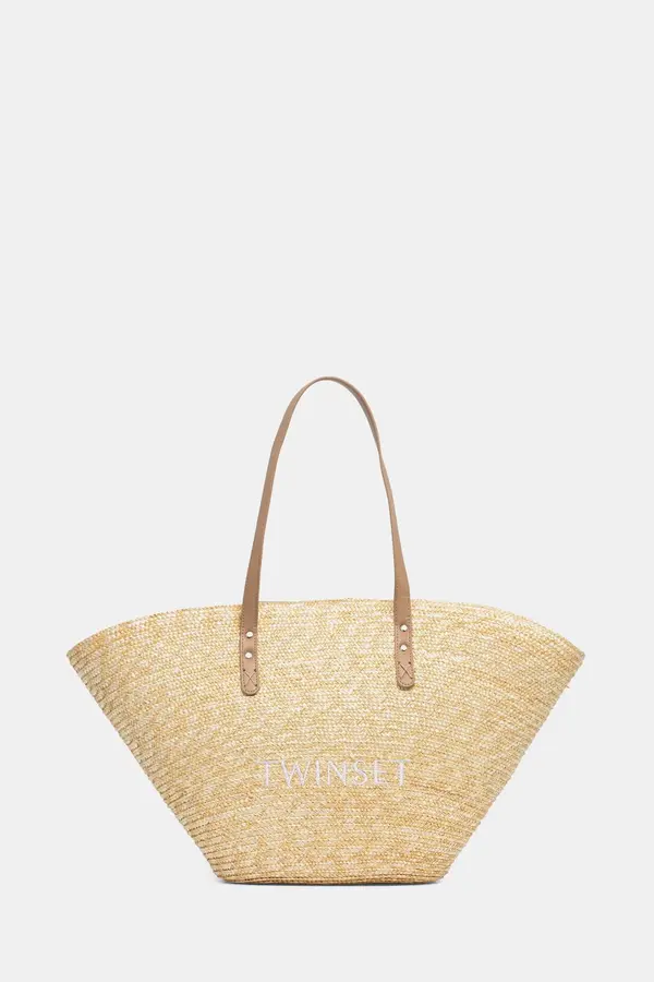 Twinset Twinset torba za plažu za žene pletena