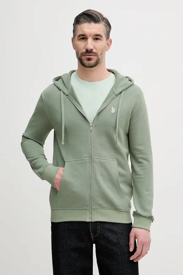 U.S. Polo Assn. U.S. Polo Assn. dukserica na zakopčavanje muška s pamukom DHM LB