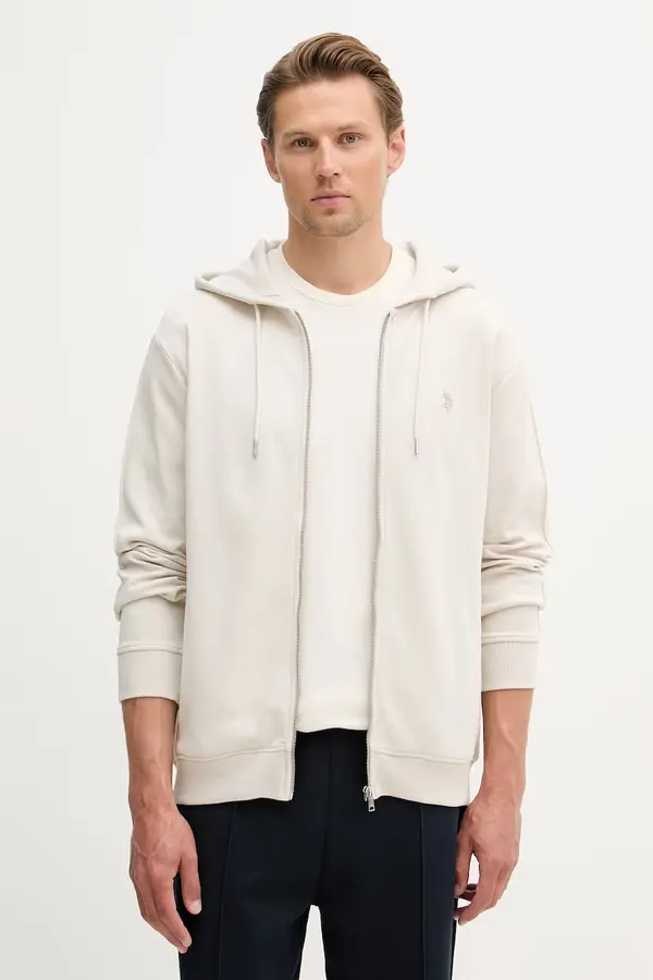 U.S. Polo Assn. U.S. Polo Assn. dukserica s kapuljačom muška s pamukom DHM Interlock Zip