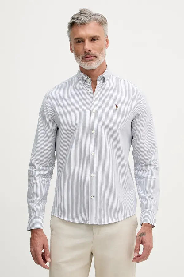 U.S. Polo Assn. U.S. Polo Assn. košulja za muškarce od pamuka Oxford Stripe