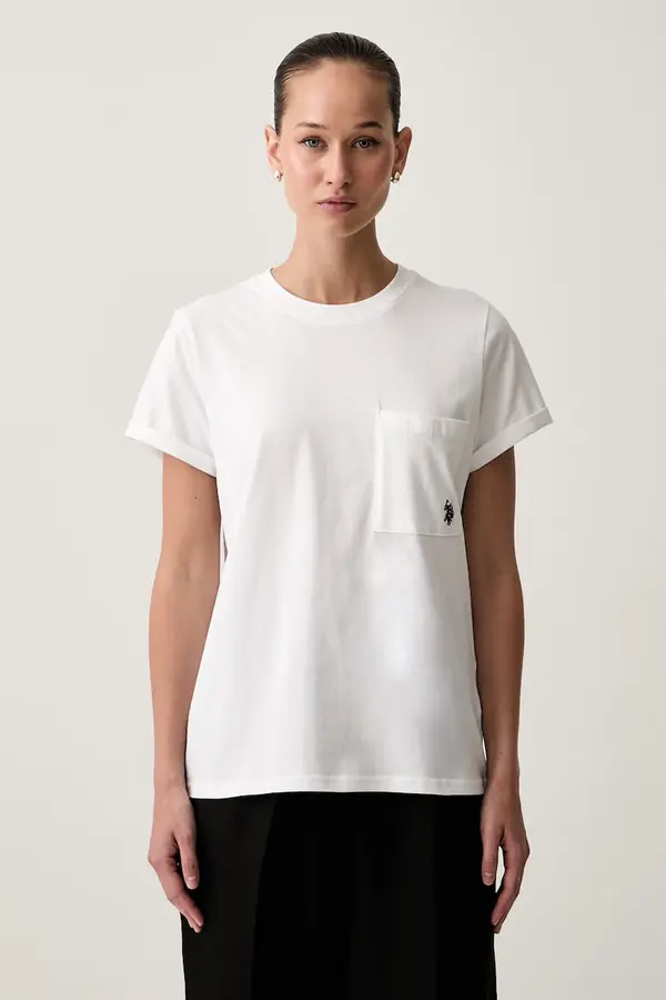 U.S. Polo Assn. U.S. Polo Assn. majica za žene od pamuka Crew Neck Pocket
