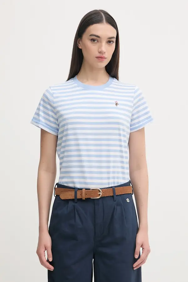 U.S. Polo Assn. U.S. Polo Assn. majica za žene od pamuka STRIPE CREW NECK