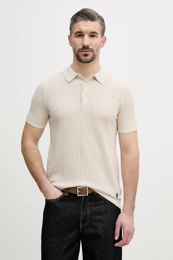 U.S. Polo Assn. U.S. Polo Assn. polo za muškarce s pamukom TIPPED OPEN KNIT SS