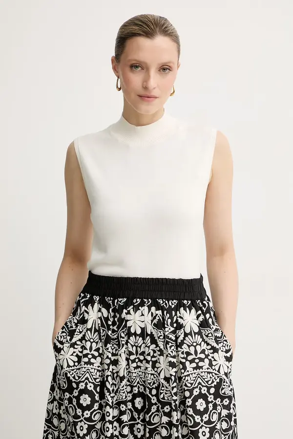 U.S. Polo Assn. U.S. Polo Assn. pulover bez rukava za žene od viskoze Mock Neck Sleeveless