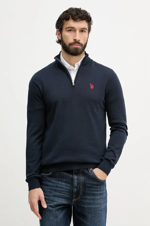 U.S. Polo Assn. U.S. Polo Assn. pulover za muškarce od pamuka COTTON 1/4 ZIP NECK