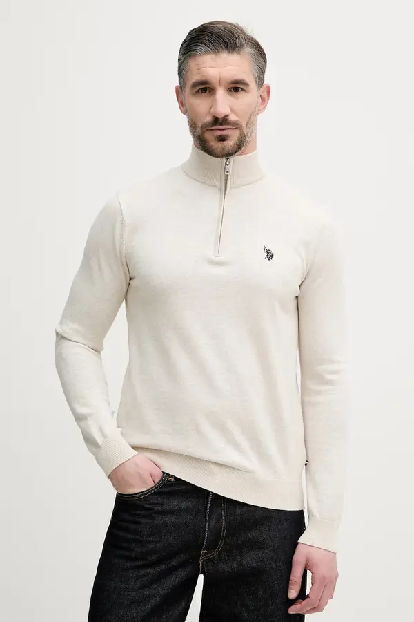 U.S. Polo Assn. U.S. Polo Assn. pulover za muškarce od pamuka COTTON 1/4 ZIP NECK