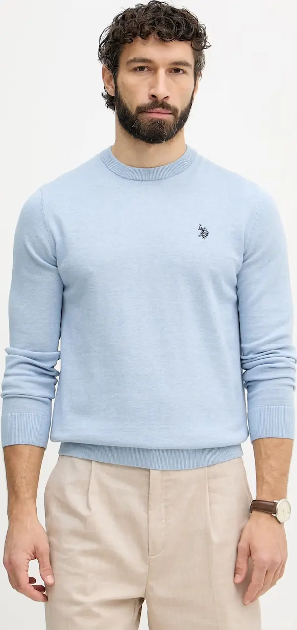 U.S. Polo Assn. U.S. Polo Assn. pulover za muškarce od pamuka DHM KNIT