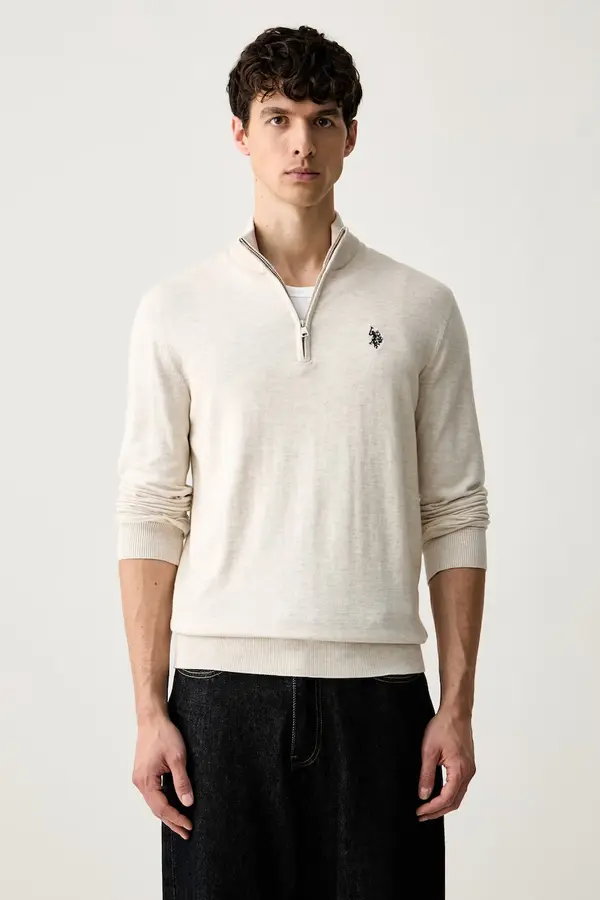 U.S. Polo Assn. U.S. Polo Assn. pulover za muškarce s pamukom Rich Funnel 1/4 Zip