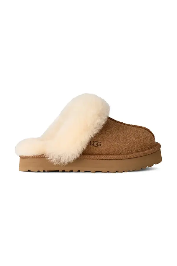 UGG UGG Dječje kućne papuče od brušene kože UGG DISQUETTE