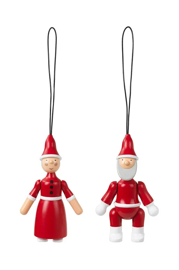Kay Bojesen Ukras za bor Kay Bojesen Santa Claus and Santa Clara 2-pack