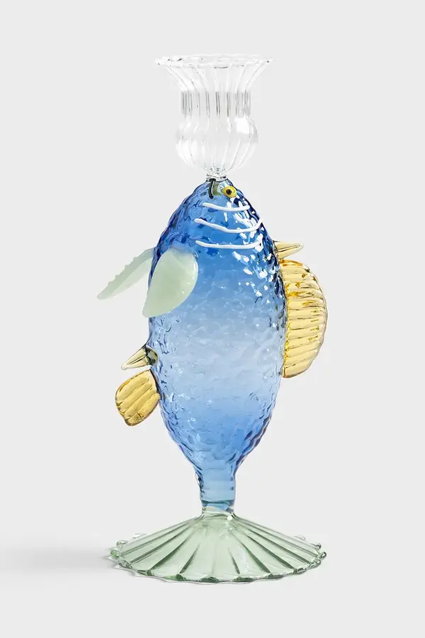 &k amsterdam Ukrasni svijećnjak &k amsterdam fish blue