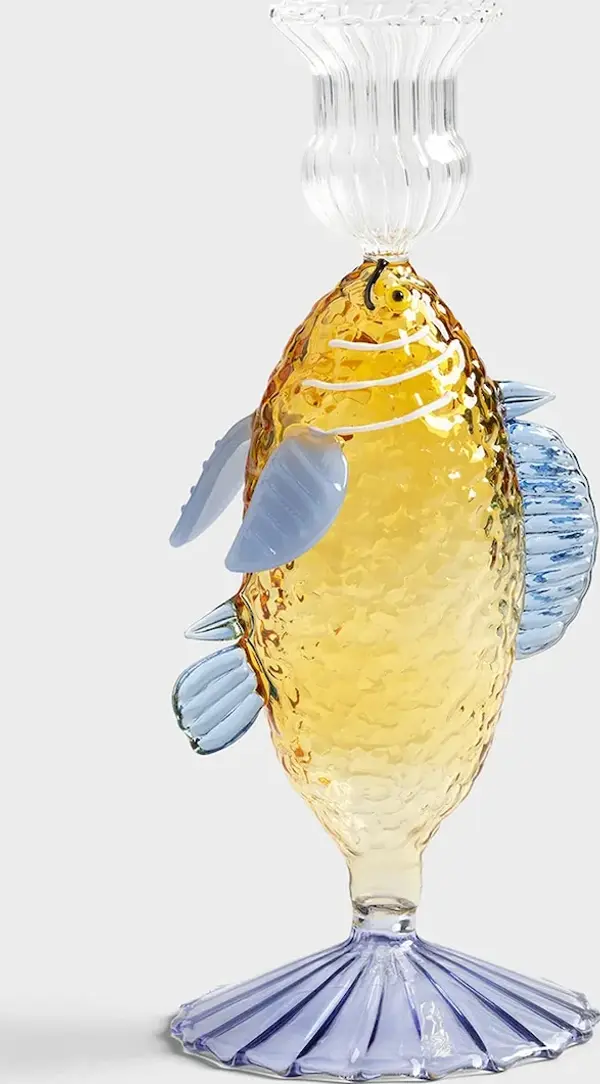 &k amsterdam Ukrasni svijećnjak &k amsterdam fish yellow