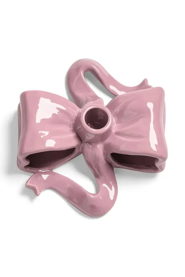 &k amsterdam Ukrasni svijećnjak &k amsterdam ribbon pink boja: ružičasta
