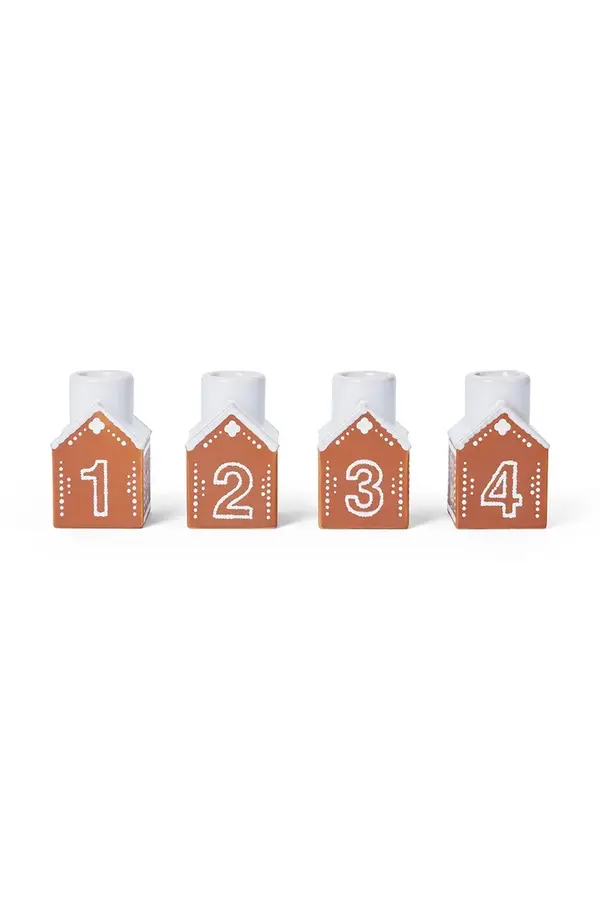 Kähler Ukrasni svijećnjak Kähler Gingerbread Advent 7,5 x 5 cm 4-pack