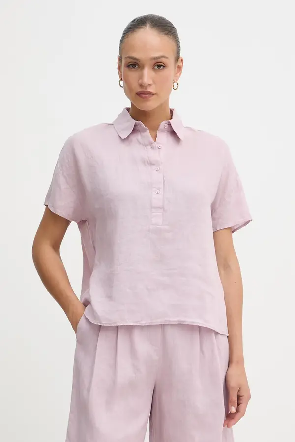United Colors of Benetton United Colors of Benetton bluza za žene od lana
