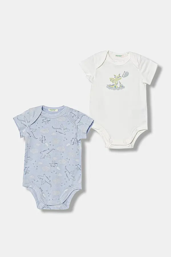 United Colors of Benetton United Colors of Benetton body za bebe od pamuka s elastanom 2-pack