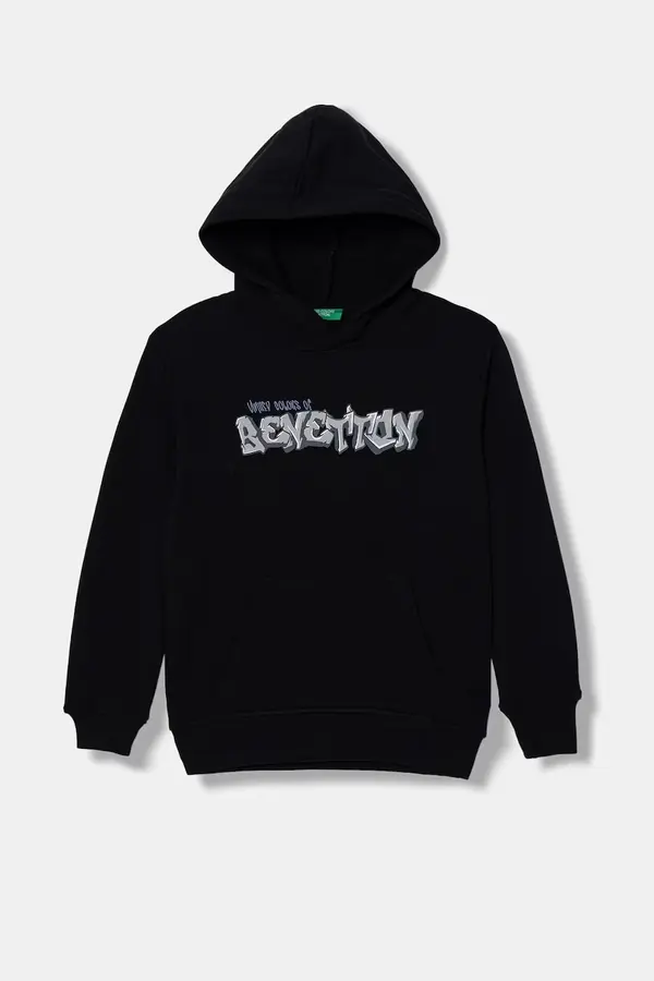 United Colors of Benetton United Colors of Benetton dukserica sa kapuljačom za djecu od pamuka