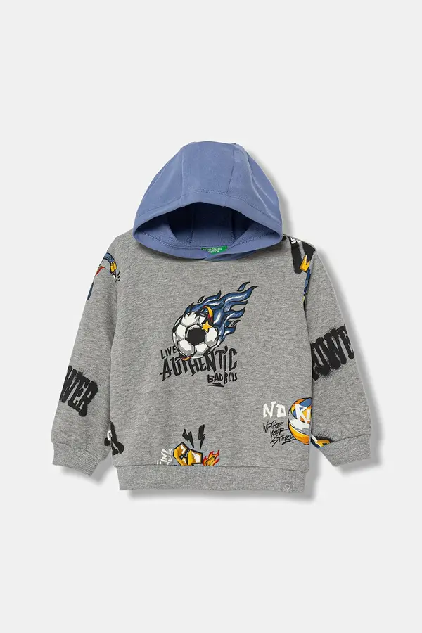 United Colors of Benetton United Colors of Benetton Dukserica sa kapuljačom za djecu od pamuka