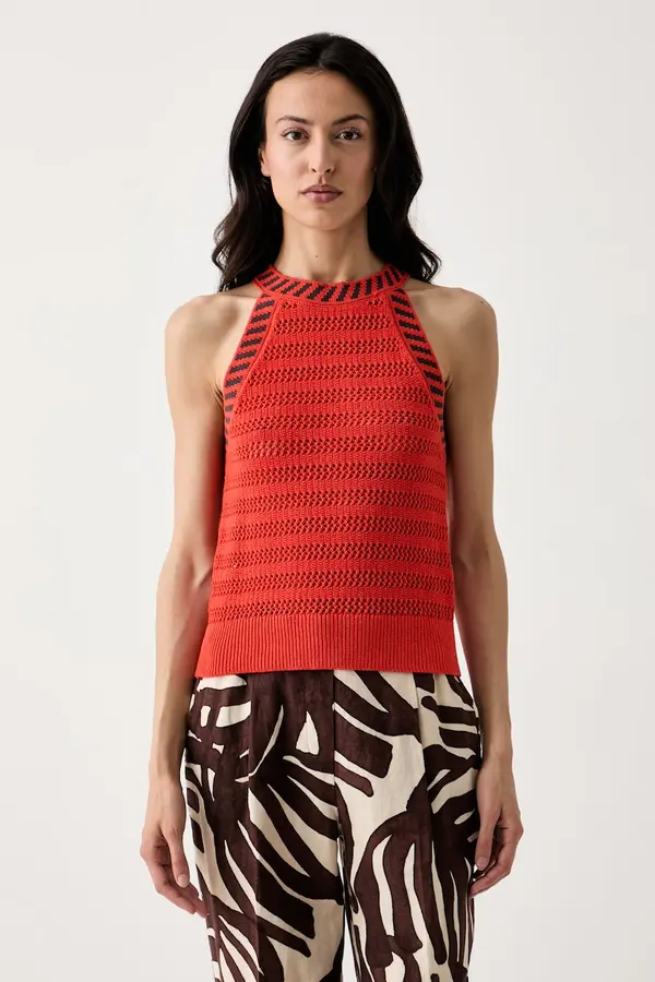 United Colors of Benetton United Colors of Benetton halter bluza za žene s otvorima