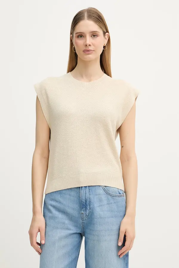 United Colors of Benetton United Colors of Benetton top za žene s lanom