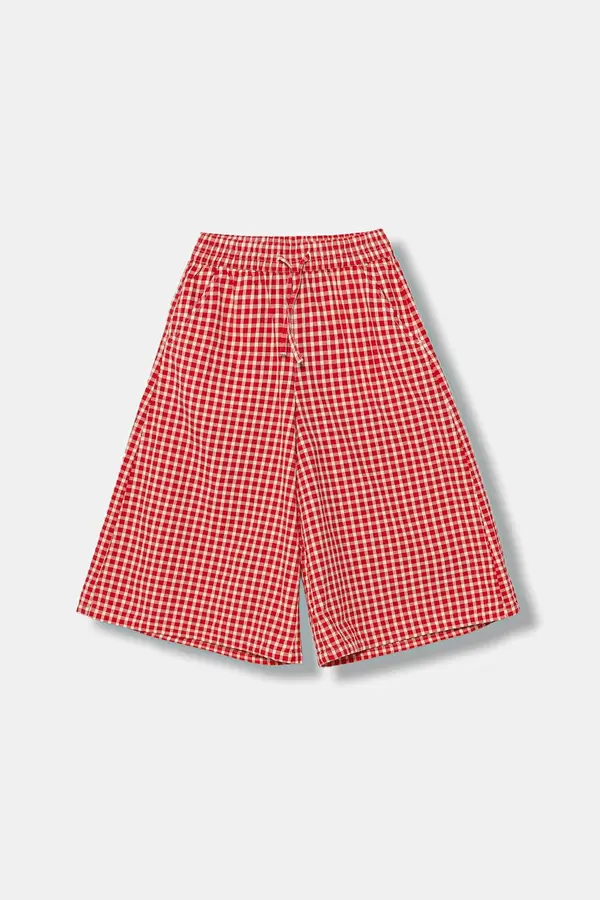 United Colors of Benetton United Colors of Benetton wide leg hlače za djecu od pamuka