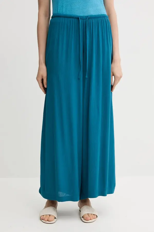 United Colors of Benetton United Colors of Benetton wide leg hlače za žene od viskoze