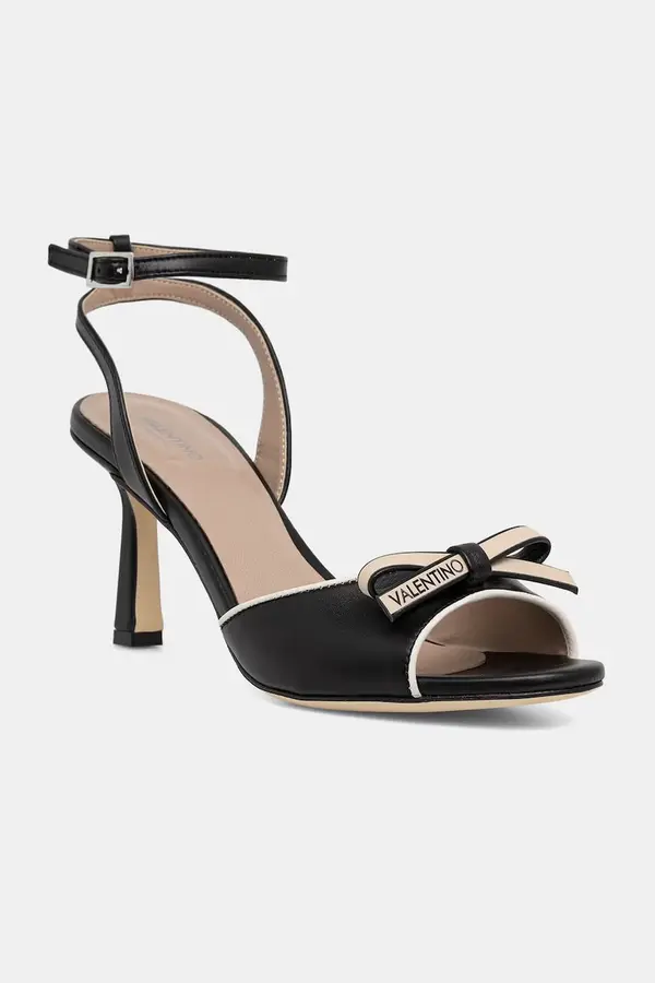 Valentino Valentino sandale s visokom potpeticom od kože BLACK DRESS