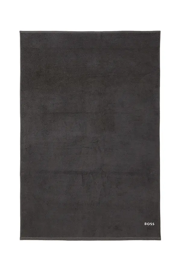 Boss Veliki pamučni ručnik BOSS EDGE Graphite 100 x 150 cm
