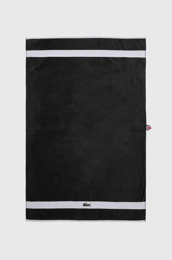 Lacoste Veliki pamučni ručnik Lacoste L Casual Bitume 90 x 150 cm