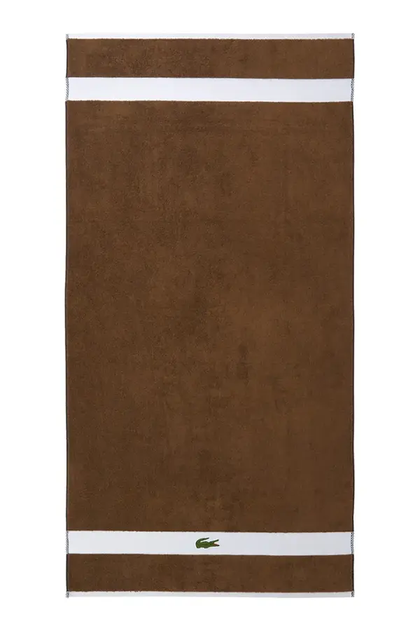 Lacoste Veliki pamučni ručnik Lacoste LCASUAL Pecan 90 x 150 cm