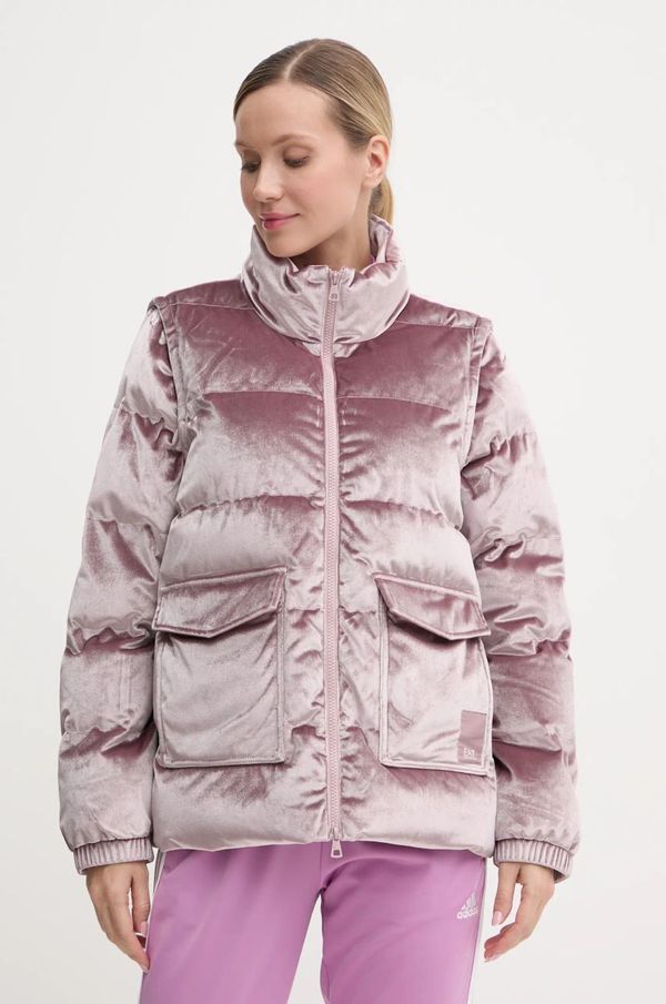 EA7 Emporio Armani Velur jakna EA7 Emporio Armani boja: ružičasta, za prijelazno razdoblje, oversize, TNGBZ.6DTB06