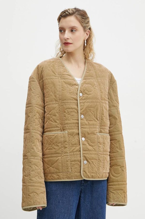 Nanushka Velur jakna Nanushka ADARA boja: zelena, za prijelazno razdoblje, oversize, NU24FWJK03166