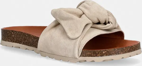 Verbenas Verbenas natikače s otvorenim prstima za žene od brušene kože ROXY VELOUR