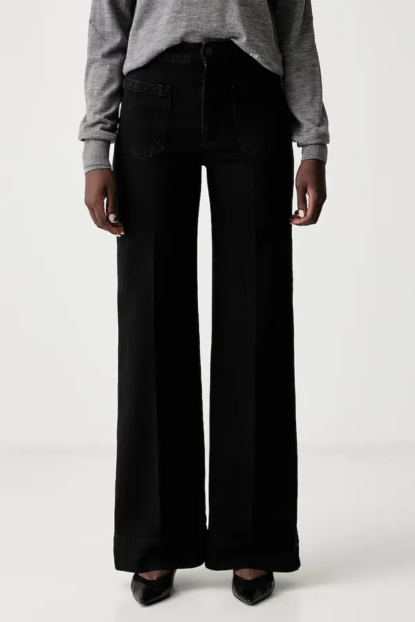 Victoria Beckham Victoria Beckham wide leg traperice za žene Alina