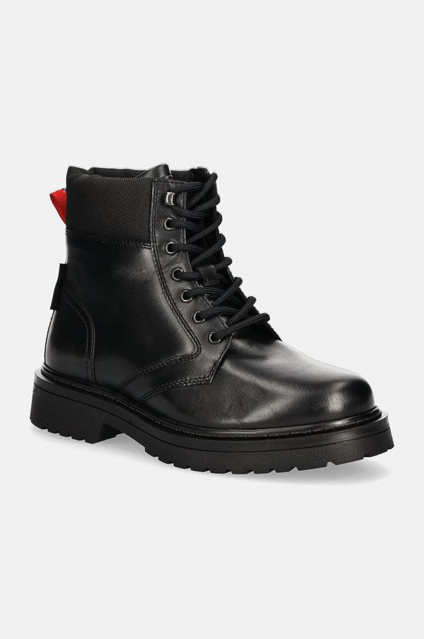 Tommy Jeans Visoke cipele Tommy Jeans TJM LACE UP BOOT za muškarce, boja: crna, EM0EM01446