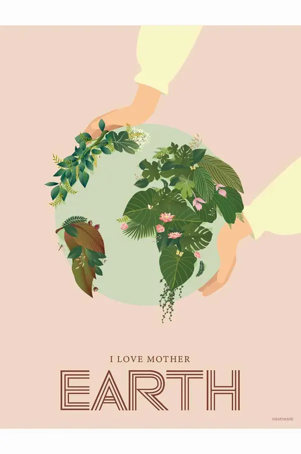 Vissevasse Vissevasse Plakat I Love Mother Earth 50x70 cm