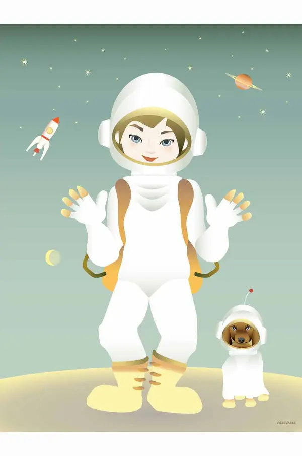 Vissevasse Vissevasse Plakat The Astronaut 50x70 cm