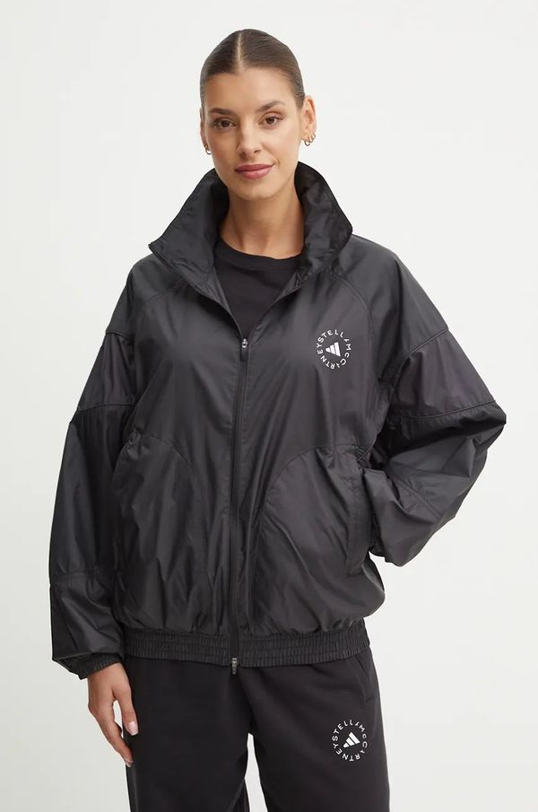 adidas by Stella McCartney Vjetrovka adidas by Stella McCartney boja: crna, za prijelazno razdoblje, oversize, JF8728