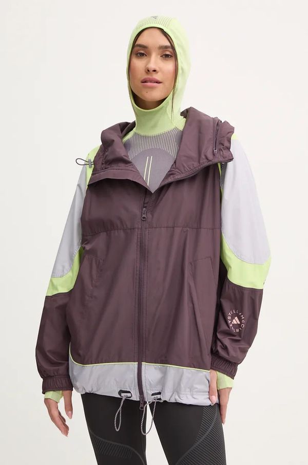adidas by Stella McCartney Vjetrovka adidas by Stella McCartney boja: ljubičasta, za prijelazno razdoblje, oversize, IX1629