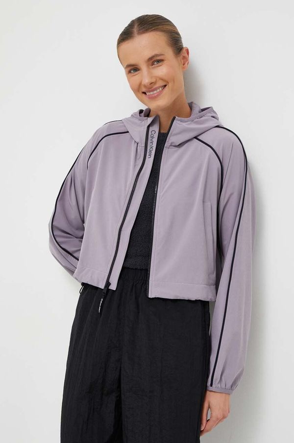 Calvin Klein Performance Vjetrovka Calvin Klein Performance boja: ljubičasta, za prijelazno razdoblje, oversize