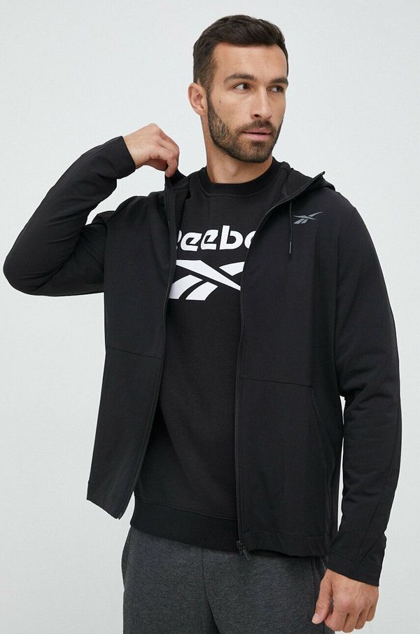 Reebok Vjetrovka Reebok Performance boja: crna, za prijelazno razdoblje