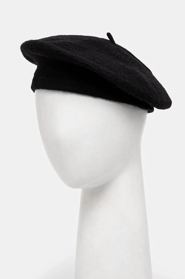 Answear Lab Vunena beretka Answear Lab boja: crna, vuneni