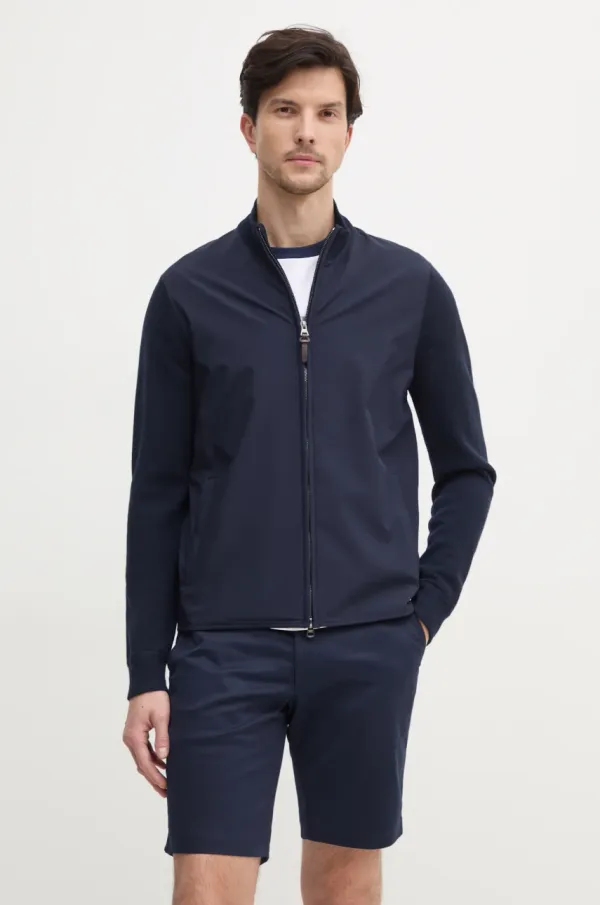 Hackett London Vunena dukserica Hackett London boja: tamno plava, bez uzorka, HM703343