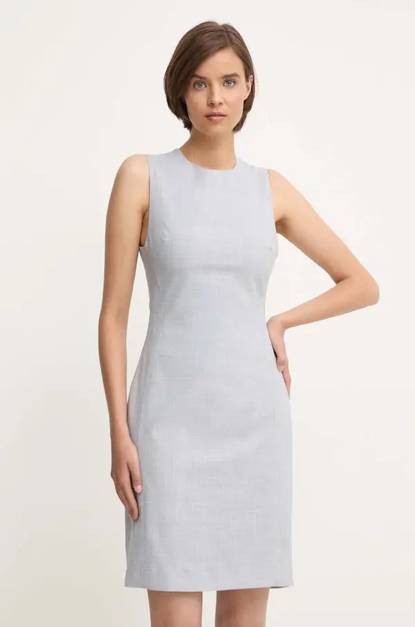 Calvin Klein Vunena haljina Calvin Klein boja: siva, mini, uska, K20K207577
