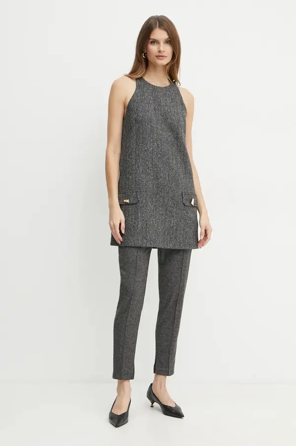 Pinko Vunena haljina Pinko boja: crna, mini, ravna, 104422 A274