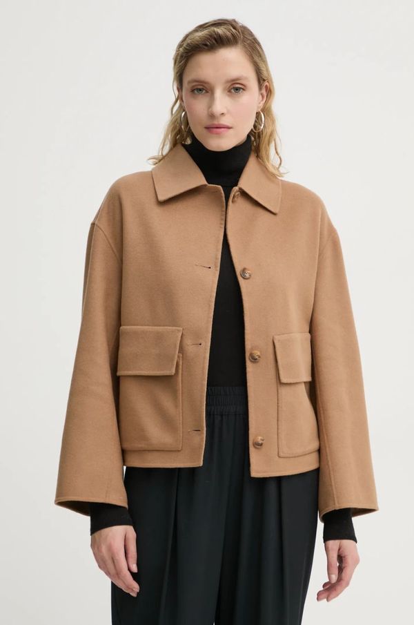 A.L.C. Vunena jakna A.L.C. Winston boja: smeđa, za prijelazno razdoblje, 1JAKT00919