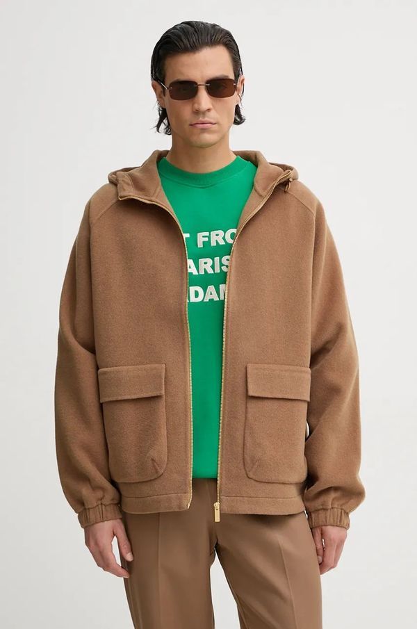 Drôle de Monsieur Vunena jakna Drôle de Monsieur La Veste ‡ Capuche Laine boja: smeđa, za prijelazno razdoblje, E.JT191.WO031.CL La Veste ‡ Capuche Laine